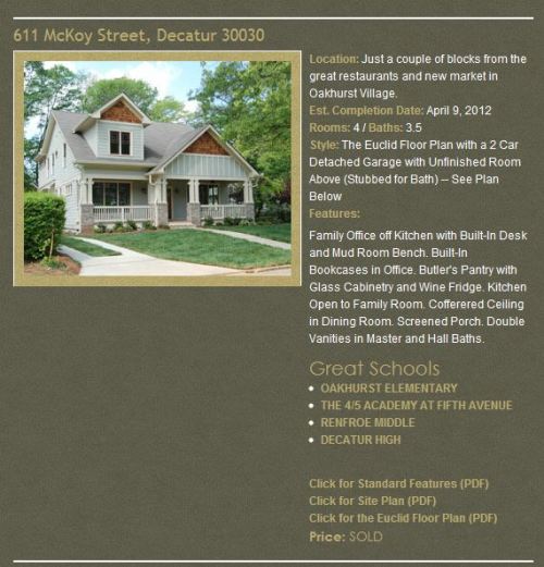 Screen capture, 611 McKoy Street. Credit: Stoney River Homes. <http://www.stoneyriverhomes.com/index.php?page=oakhurst>