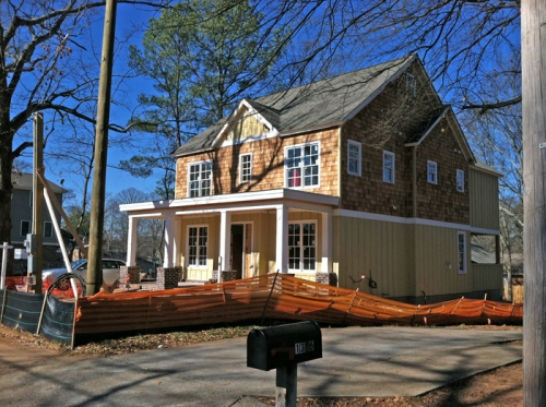1307 Oakview Road. one-story home demolished end of 2012. This home completed in January 2013. January 7, 2013.
