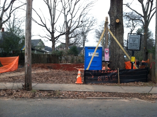 1419 Oakview Road. House demolished December 2012. Photo January 3, 2013.